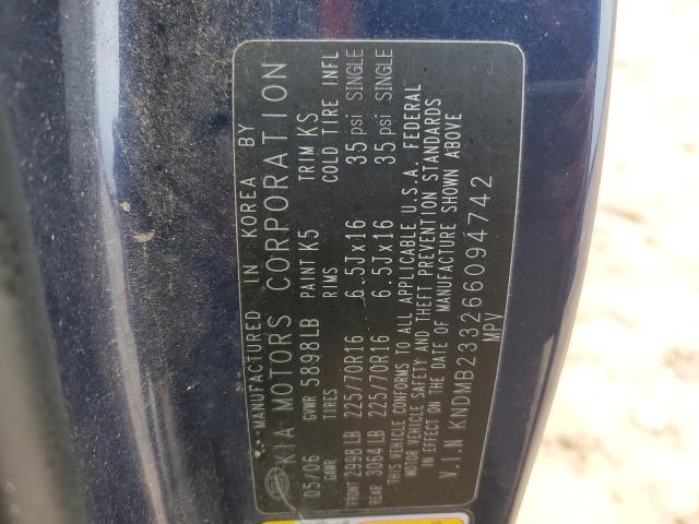 Photo 12 VIN: KNDMB233266094742 - KIA SEDONA EX 