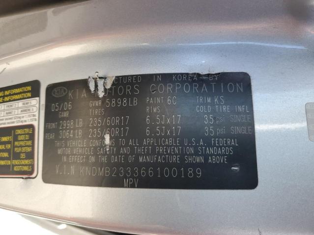 Photo 12 VIN: KNDMB233366100189 - KIA SEDONA EX 