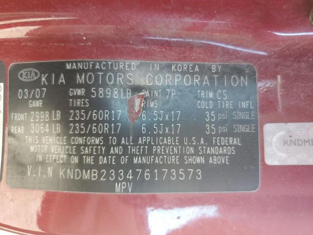 Photo 13 VIN: KNDMB233476173573 - KIA SEDONA EX 