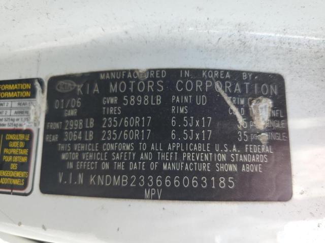 Photo 12 VIN: KNDMB233666063185 - KIA SEDONA EX 