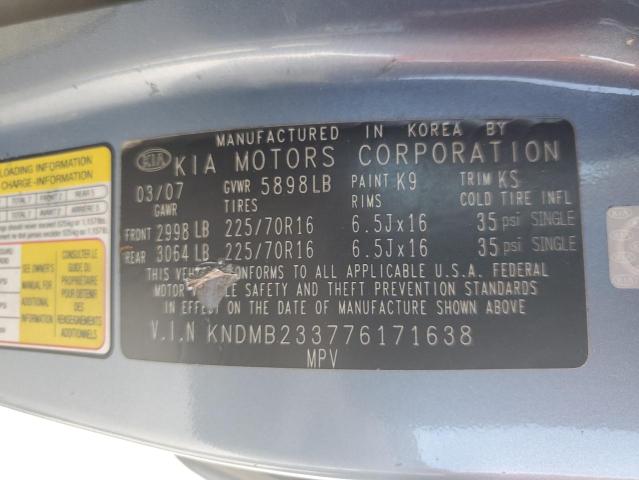 Photo 12 VIN: KNDMB233776171638 - KIA SEDONA EX 