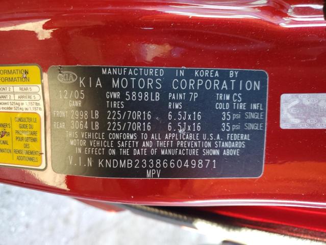 Photo 12 VIN: KNDMB233866049871 - KIA SEDONA EX 