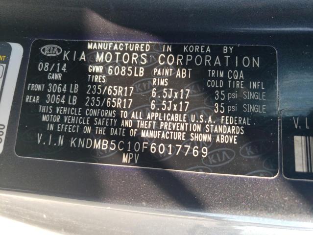 Photo 11 VIN: KNDMB5C10F6017769 - KIA SEDONA 