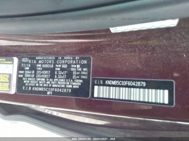 Photo 8 VIN: KNDMB5C10F6042879 - KIA SEDONA 