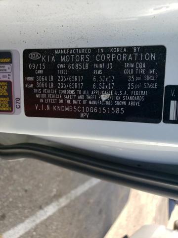 Photo 12 VIN: KNDMB5C10G6151585 - KIA SEDONA LX 