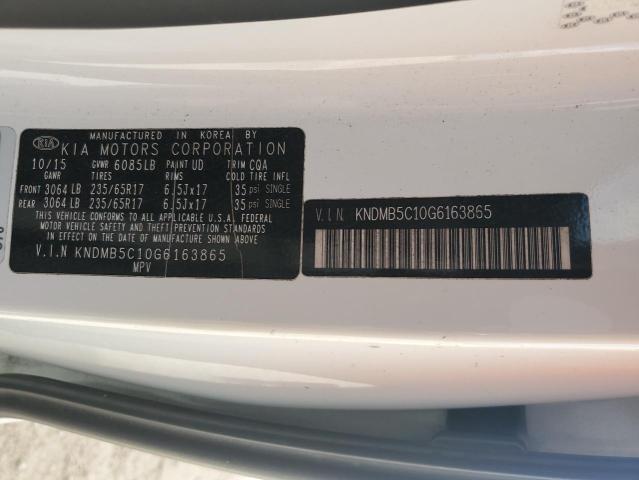 Photo 12 VIN: KNDMB5C10G6163865 - KIA SEDONA LX 