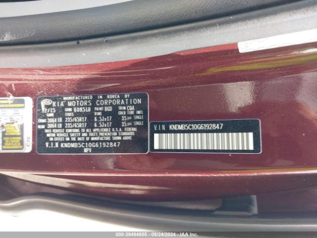 Photo 8 VIN: KNDMB5C10G6192847 - KIA SEDONA 