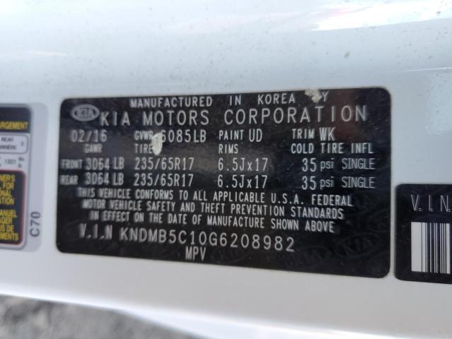 Photo 12 VIN: KNDMB5C10G6208982 - KIA SEDONA LX 