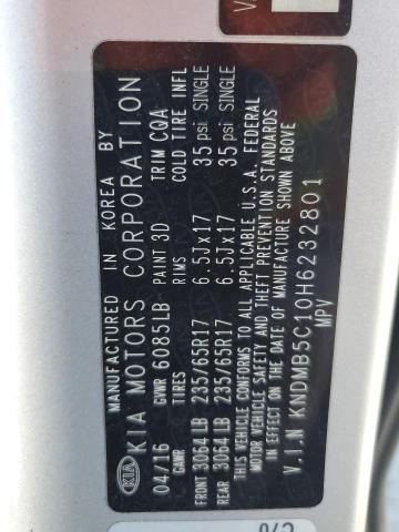 Photo 12 VIN: KNDMB5C10H6232801 - KIA SEDONA LX 