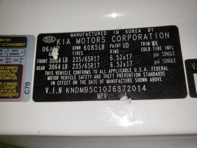 Photo 12 VIN: KNDMB5C10J6372014 - KIA SEDONA LX 