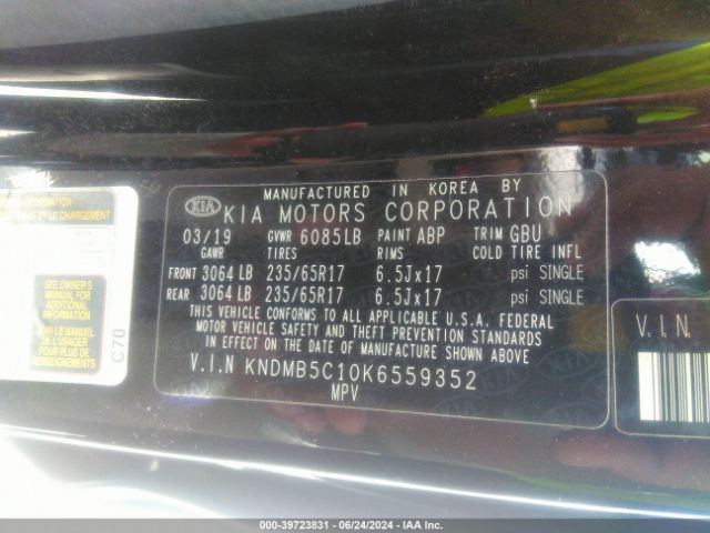 Photo 8 VIN: KNDMB5C10K6559352 - KIA SEDONA 