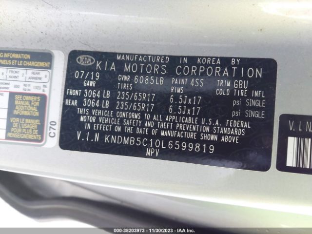 Photo 8 VIN: KNDMB5C10L6599819 - KIA SEDONA 