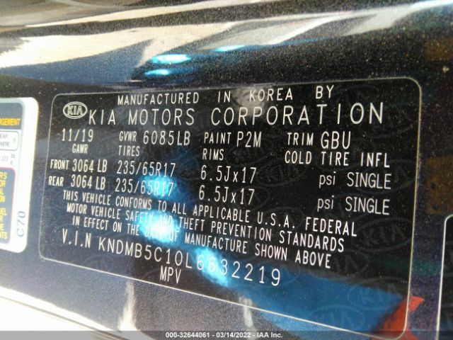 Photo 8 VIN: KNDMB5C10L6632219 - KIA SEDONA 