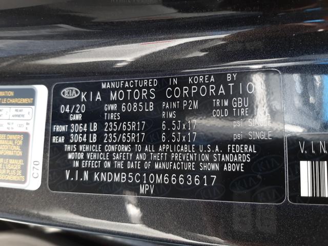 Photo 9 VIN: KNDMB5C10M6663617 - KIA SEDONA LX 