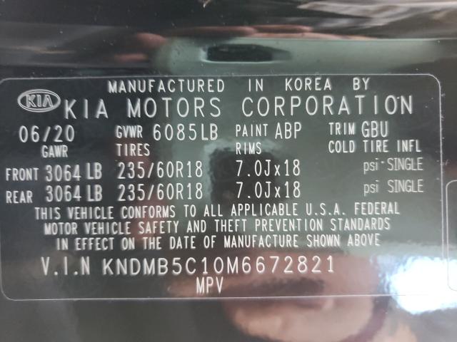 Photo 9 VIN: KNDMB5C10M6672821 - KIA SEDONA 