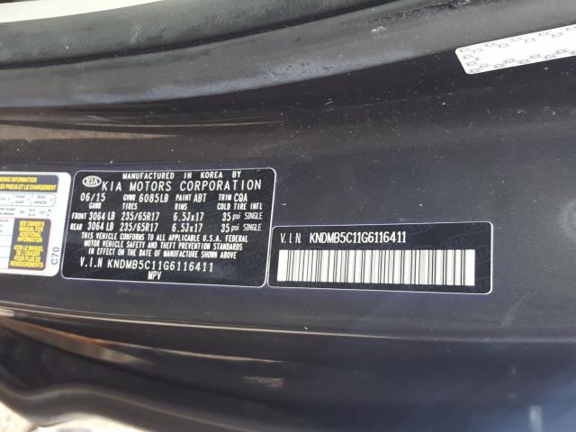 Photo 9 VIN: KNDMB5C11G6116411 - KIA SEDONA LX 