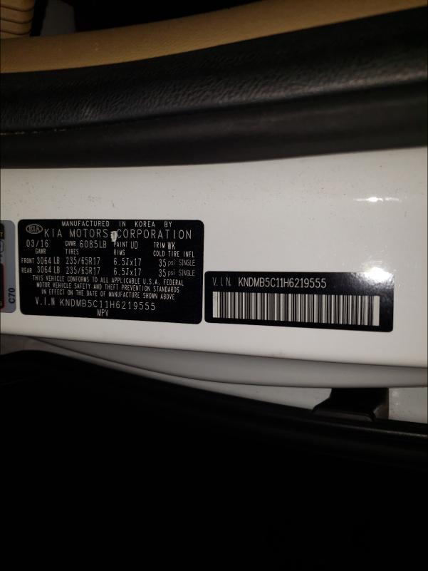 Photo 9 VIN: KNDMB5C11H6219555 - KIA SEDONA LX 