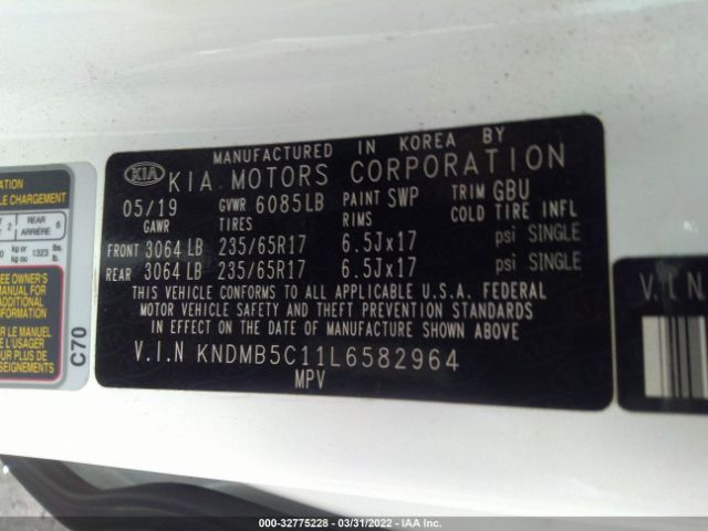 Photo 8 VIN: KNDMB5C11L6582964 - KIA SEDONA 