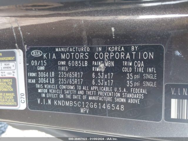 Photo 8 VIN: KNDMB5C12G6146548 - KIA SEDONA 