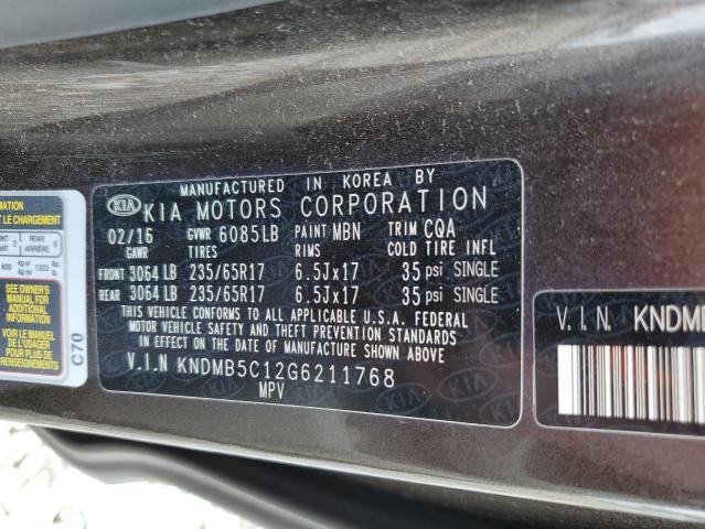 Photo 12 VIN: KNDMB5C12G6211768 - KIA SEDONA LX 