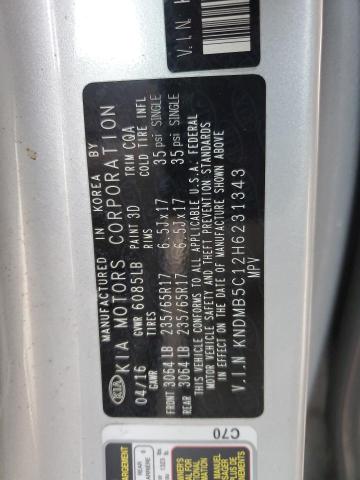 Photo 12 VIN: KNDMB5C12H6231343 - KIA SEDONA 