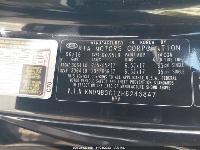 Photo 8 VIN: KNDMB5C12H6243847 - KIA SEDONA 