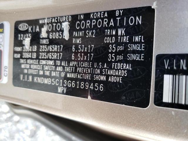 Photo 11 VIN: KNDMB5C13G6189456 - KIA SEDONA LX 