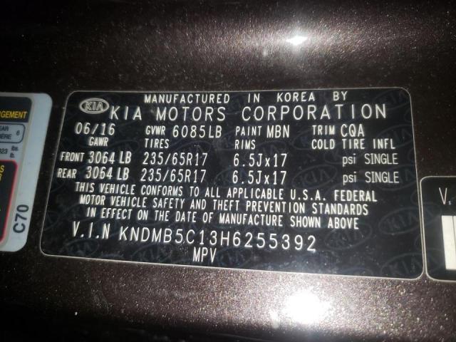 Photo 9 VIN: KNDMB5C13H6255392 - KIA SEDONA LX 