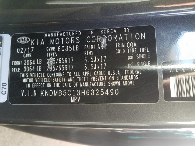 Photo 9 VIN: KNDMB5C13H6325490 - KIA SEDONA 