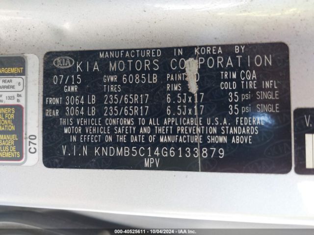 Photo 8 VIN: KNDMB5C14G6133879 - KIA SEDONA 