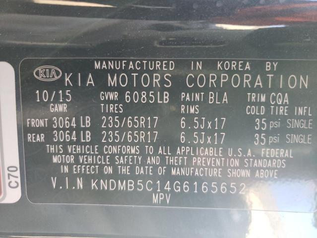 Photo 12 VIN: KNDMB5C14G6165652 - KIA SEDONA LX 