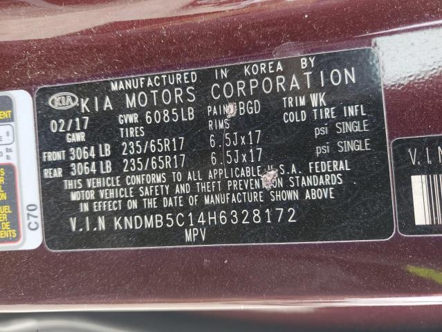 Photo 12 VIN: KNDMB5C14H6328172 - KIA SEDONA LX 