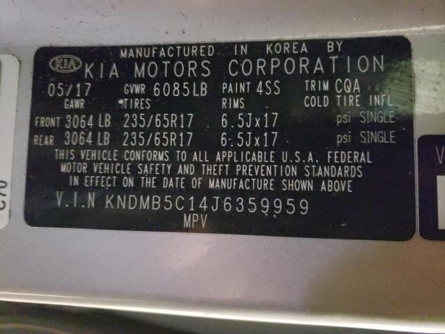 Photo 9 VIN: KNDMB5C14J6359959 - KIA SEDONA LX 