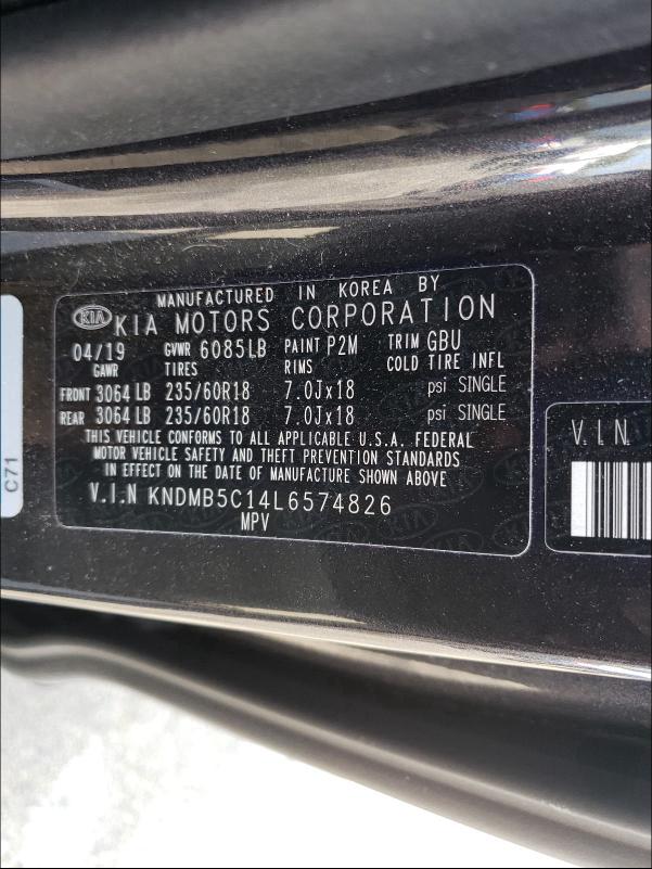 Photo 9 VIN: KNDMB5C14L6574826 - KIA SEDONA LX 