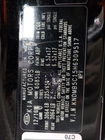 Photo 12 VIN: KNDMB5C15H6309517 - KIA SEDONA LX 