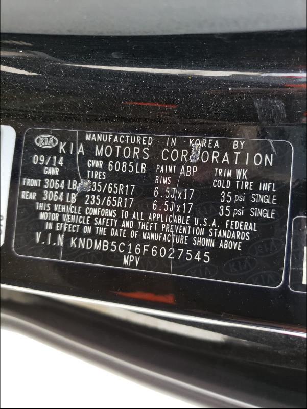 Photo 9 VIN: KNDMB5C16F6027545 - KIA SEDONA LX 