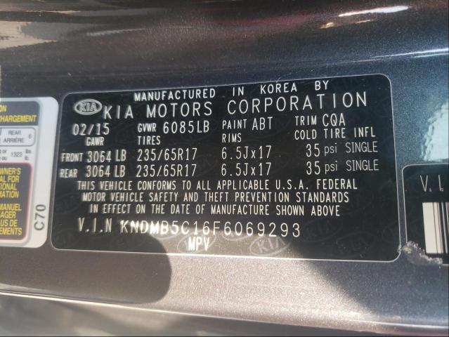 Photo 9 VIN: KNDMB5C16F6069293 - KIA SEDONA LX 