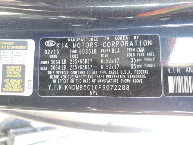 Photo 9 VIN: KNDMB5C16F6072288 - KIA SEDONA LX 