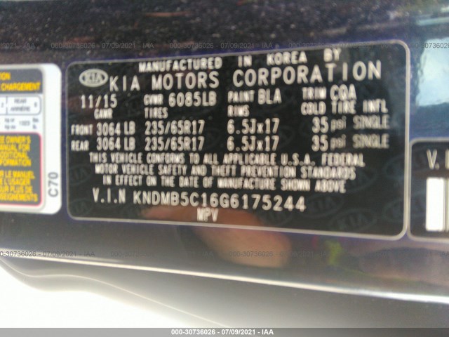 Photo 8 VIN: KNDMB5C16G6175244 - KIA SEDONA 