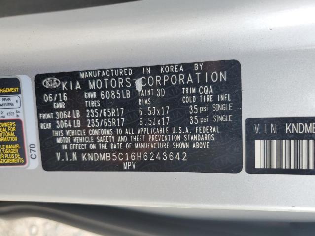 Photo 12 VIN: KNDMB5C16H6243642 - KIA SEDONA LX 