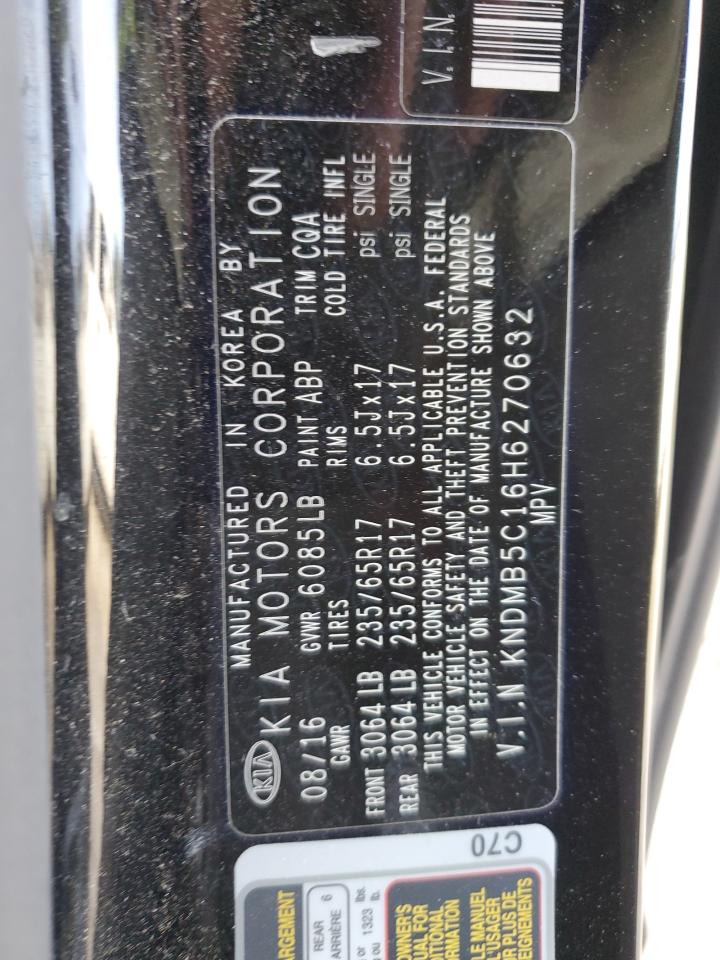 Photo 12 VIN: KNDMB5C16H6270632 - KIA SEDONA 