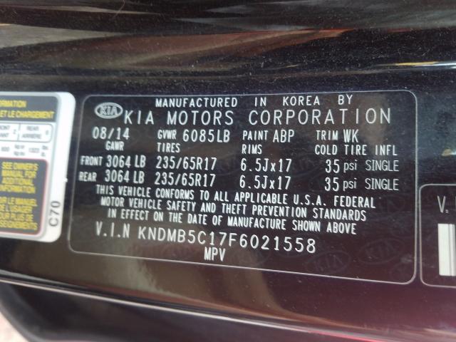 Photo 9 VIN: KNDMB5C17F6021558 - KIA SEDONA LX 