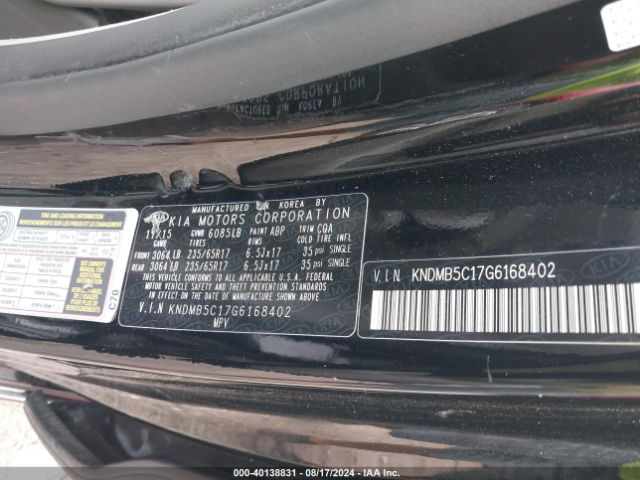 Photo 8 VIN: KNDMB5C17G6168402 - KIA SEDONA 