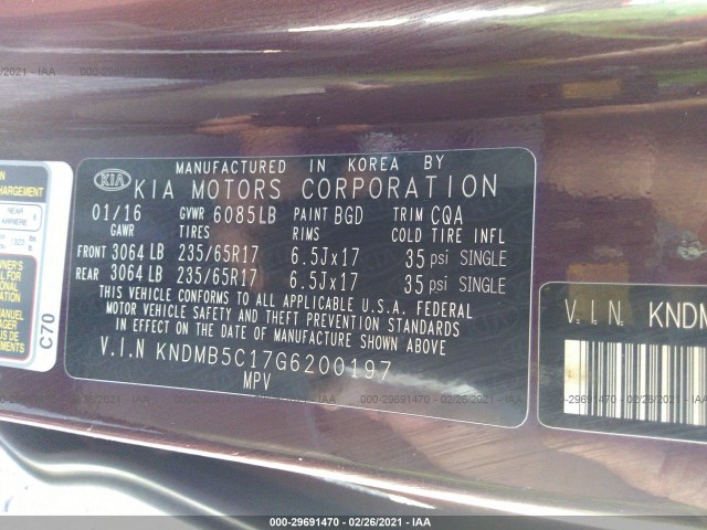 Photo 8 VIN: KNDMB5C17G6200197 - KIA SEDONA 