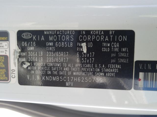 Photo 9 VIN: KNDMB5C17H6250759 - KIA SEDONA 