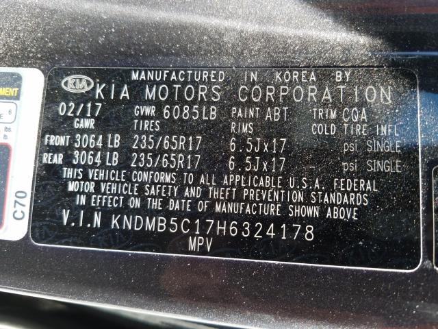 Photo 9 VIN: KNDMB5C17H6324178 - KIA SEDONA 