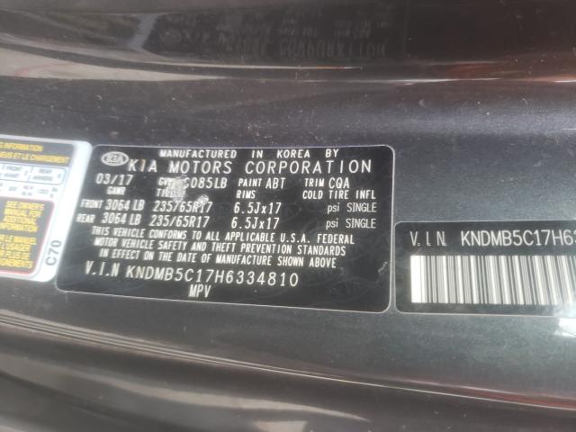 Photo 9 VIN: KNDMB5C17H6334810 - KIA SEDONA LX 