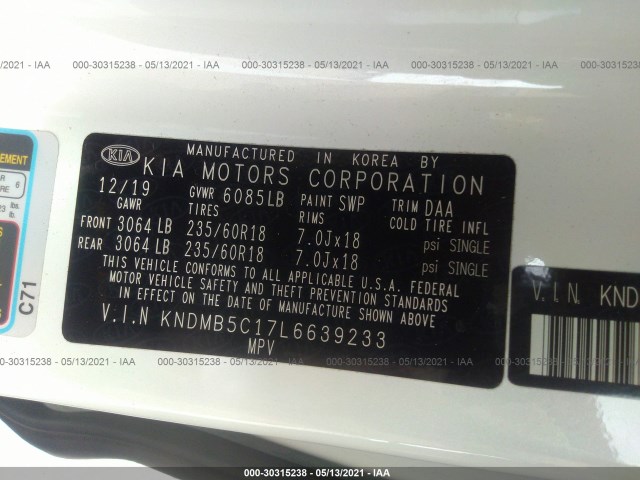 Photo 8 VIN: KNDMB5C17L6639233 - KIA SEDONA 