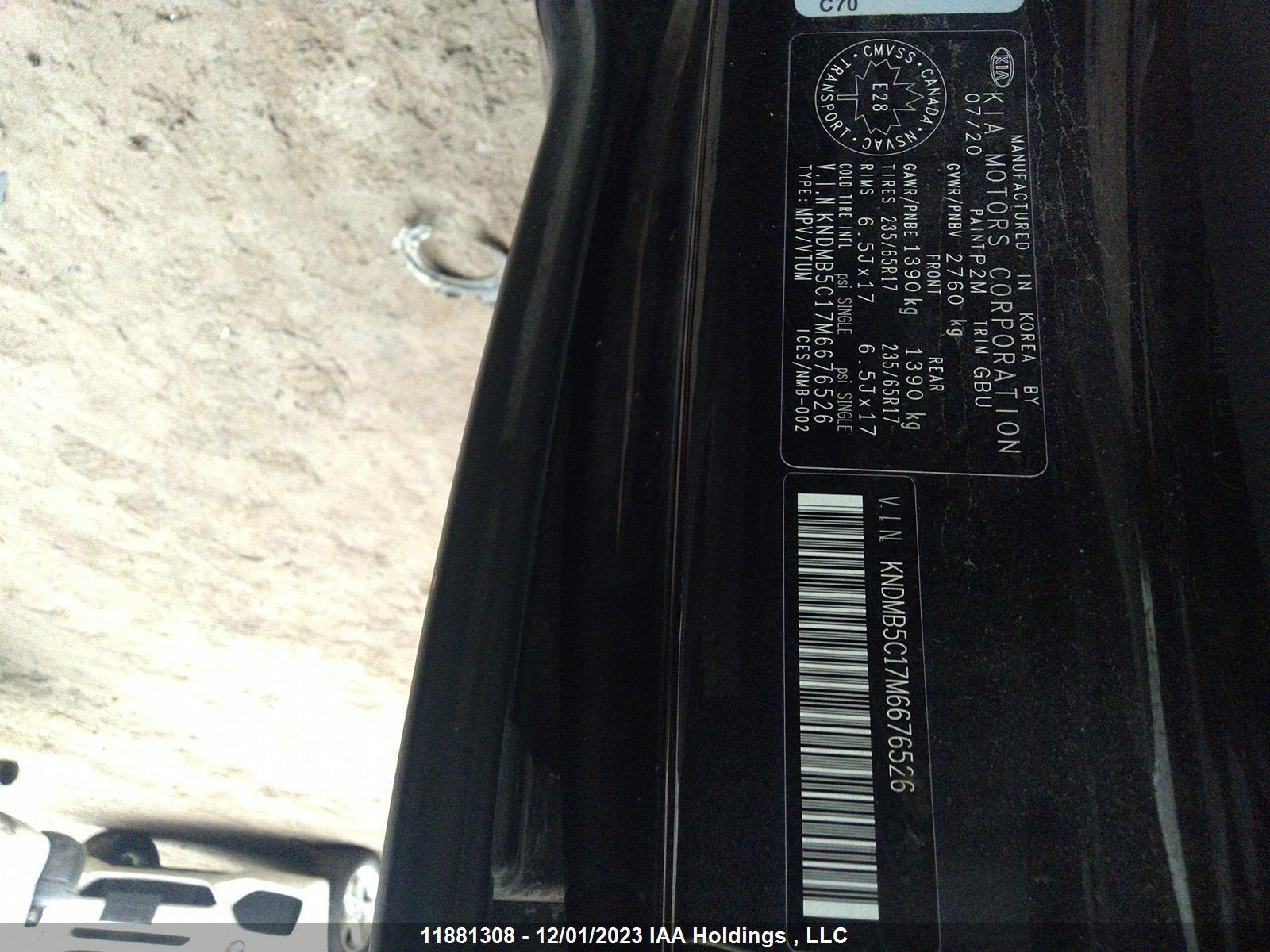 Photo 8 VIN: KNDMB5C17M6676526 - KIA SEDONA 