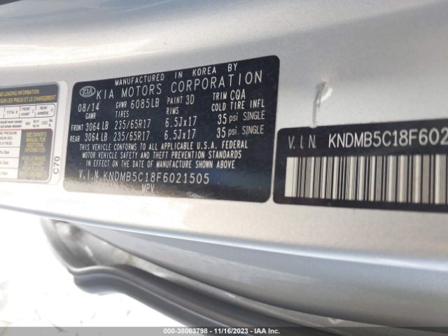 Photo 8 VIN: KNDMB5C18F6021505 - KIA SEDONA 